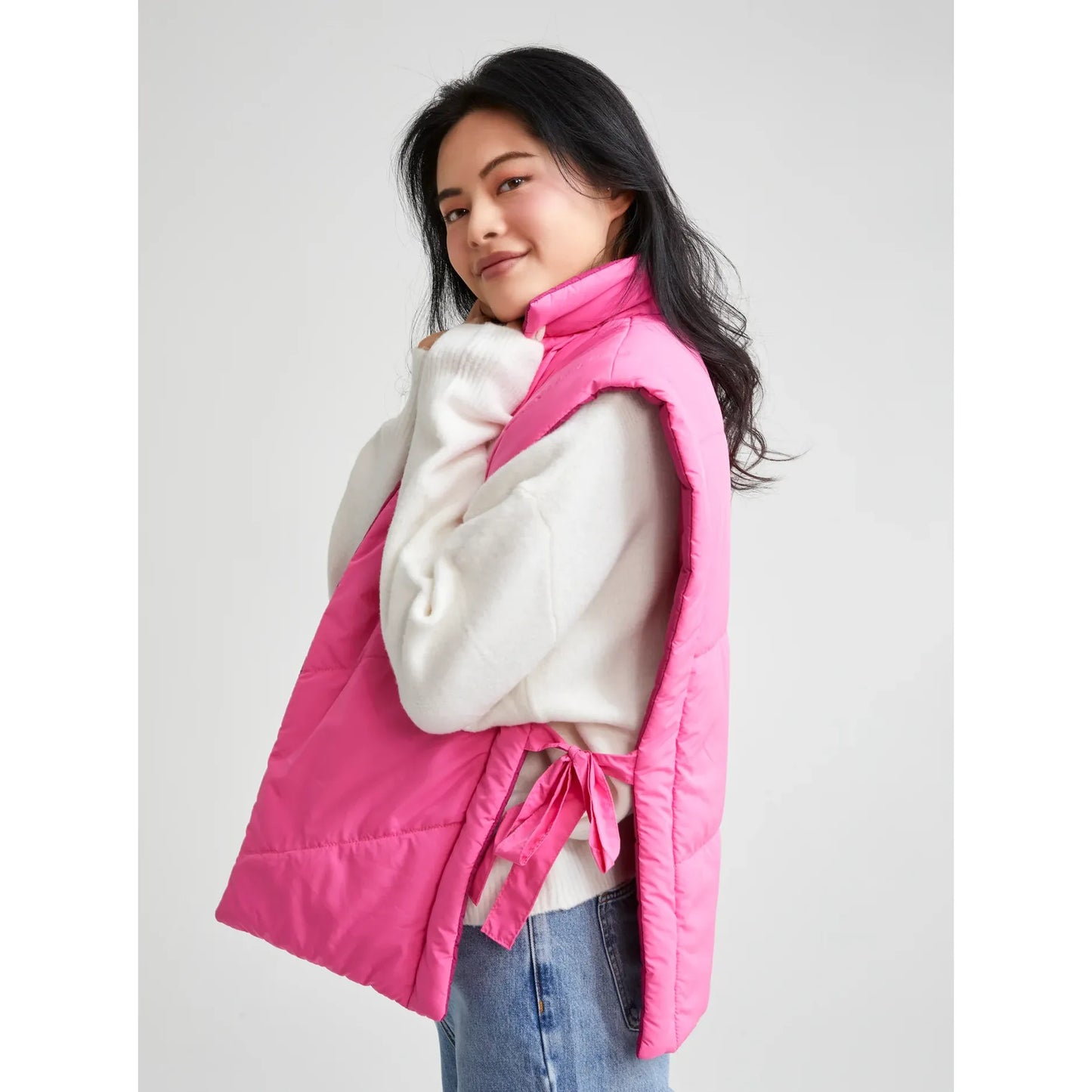 Pretty in Pink Reversible Puffer Vest