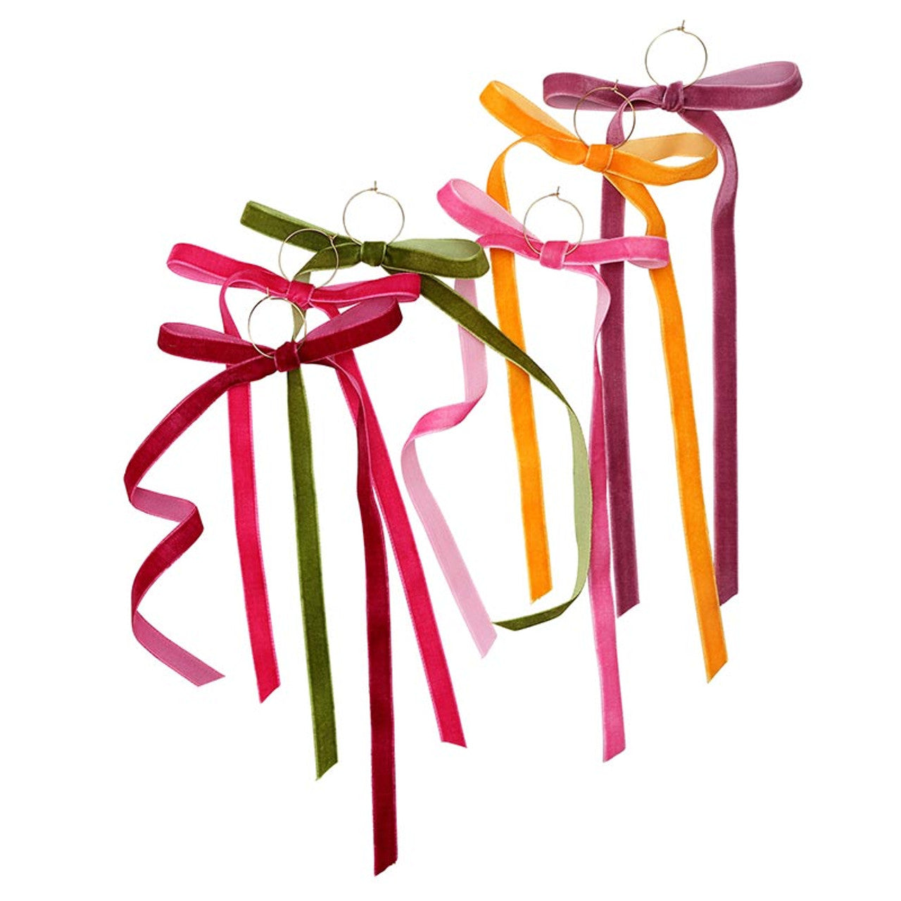 Velvet Bow Wine Charms