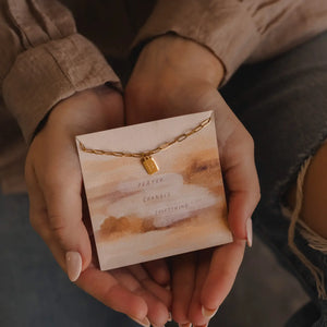 Pray Big Mini Tag Necklace by Dear Heart