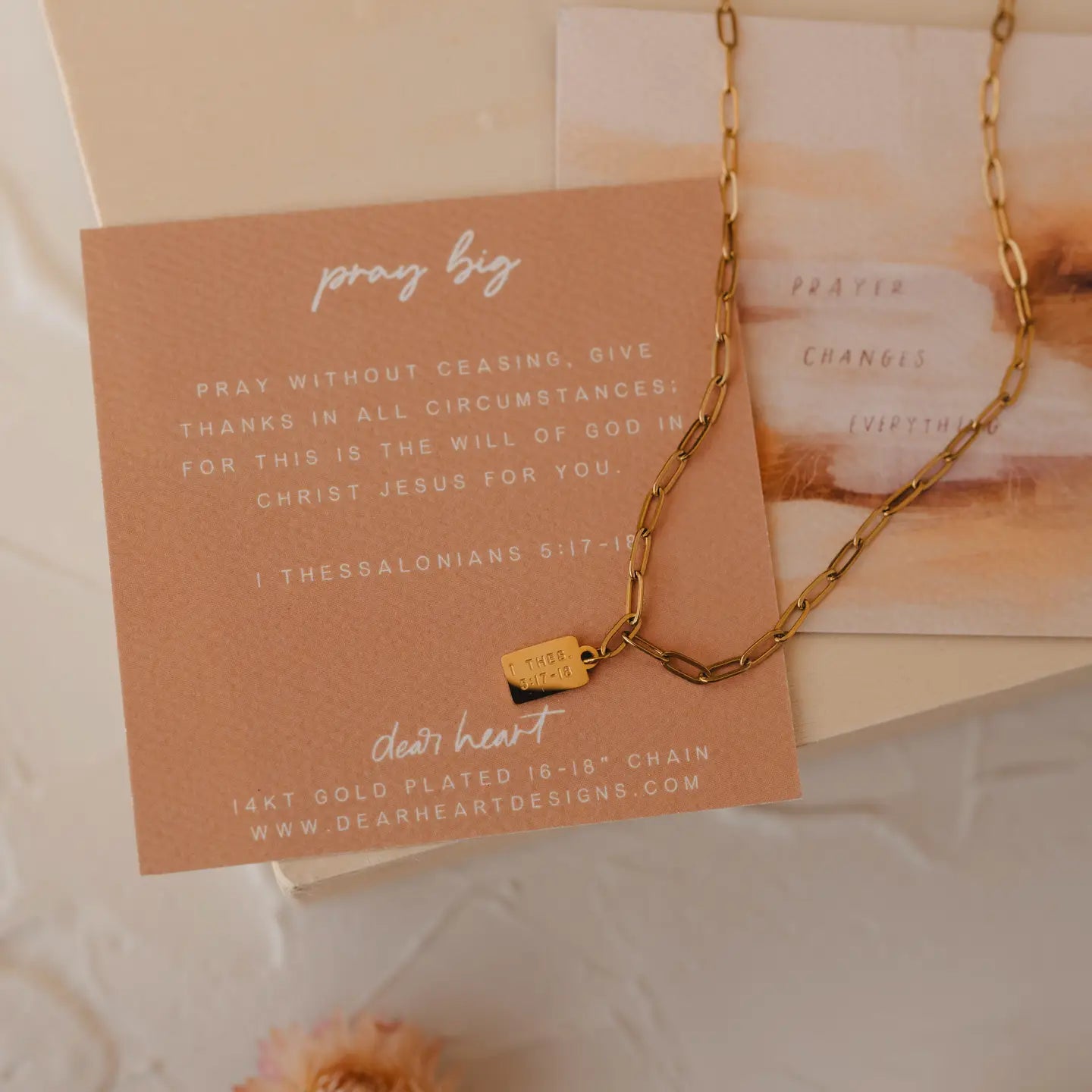 Pray Big Mini Tag Necklace by Dear Heart