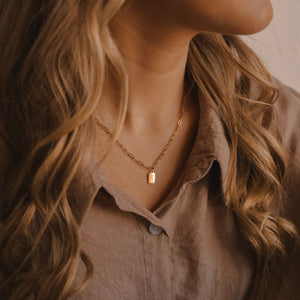 Pray Big Mini Tag Necklace by Dear Heart