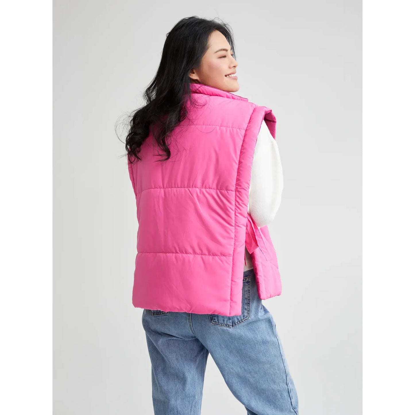 Pretty in Pink Reversible Puffer Vest