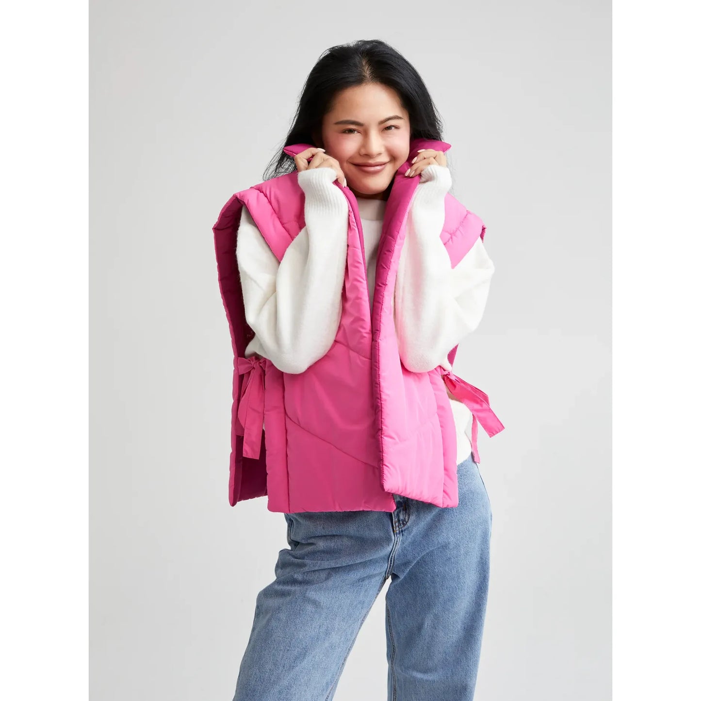Pretty in Pink Reversible Puffer Vest