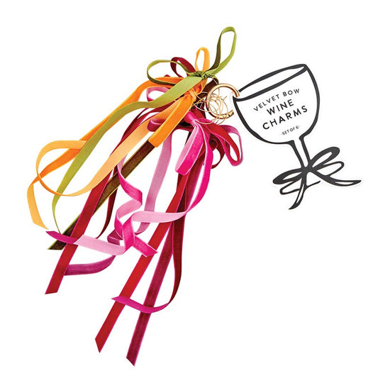 Velvet Bow Wine Charms