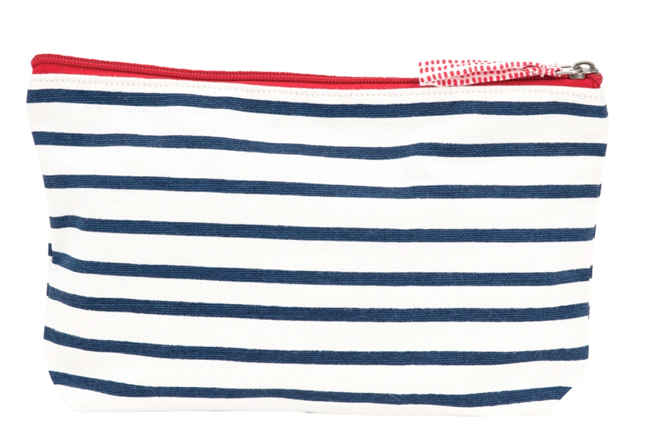 Medium Zipper Pouch - Bateau Stripe