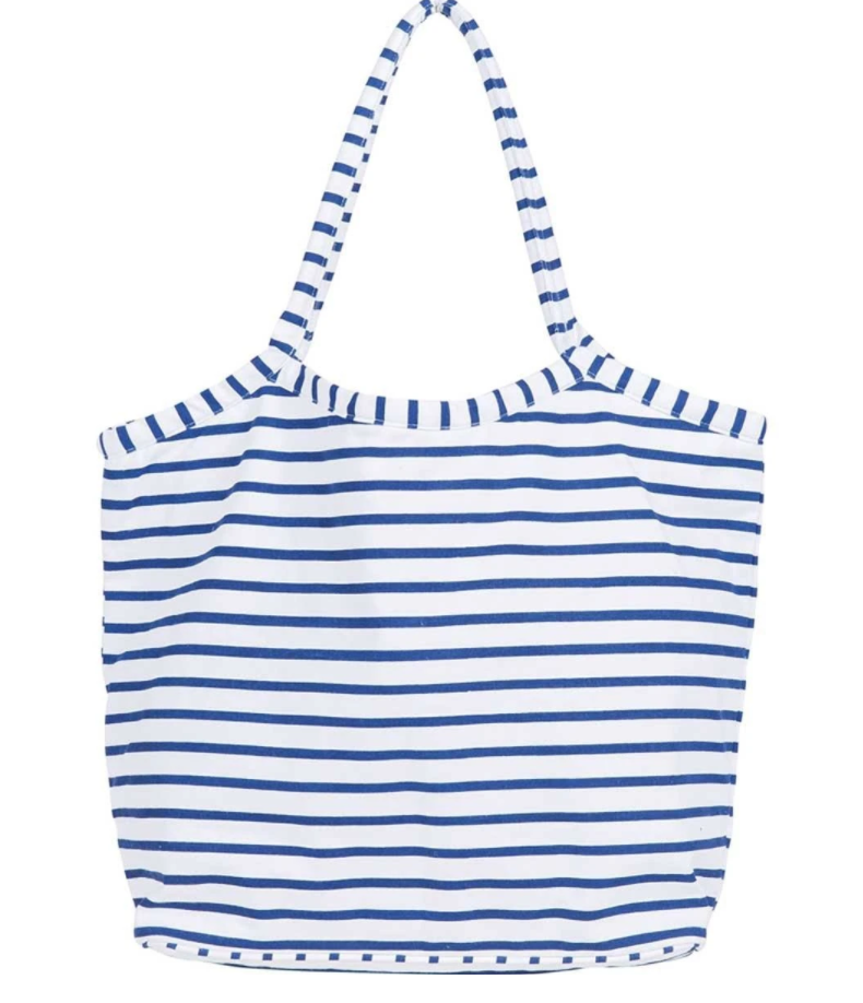 Bucket Bag - Bateau Stripe Navy-White Pier Gifts