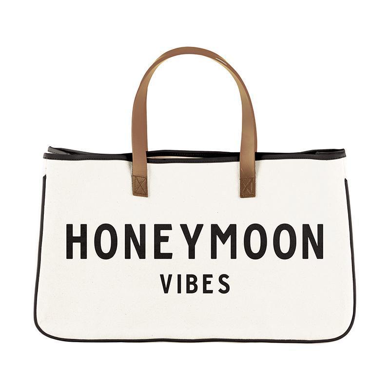 Canvas Tote Bag - Honeymoon Vibes-White Pier Gifts