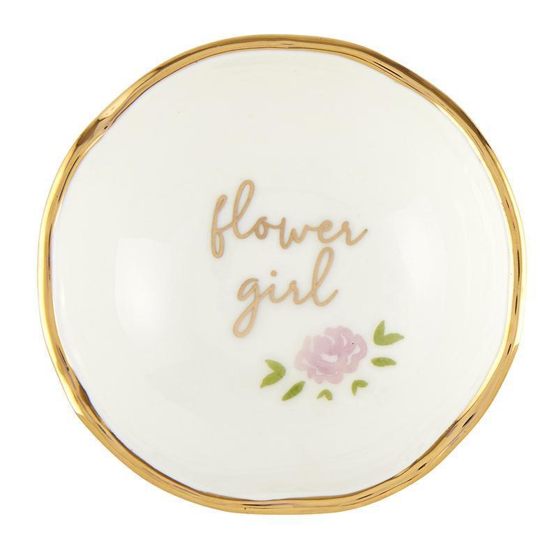 Jewelry Dish - Flower Girl-White Pier Gifts