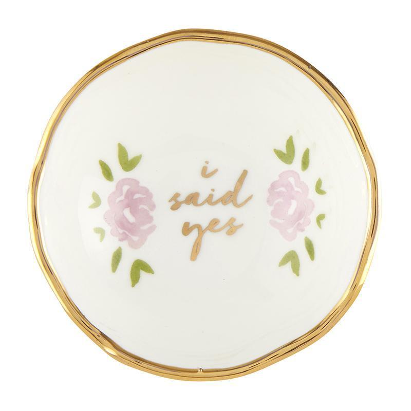 Jewelry Dish - I Said Yes-White Pier Gifts