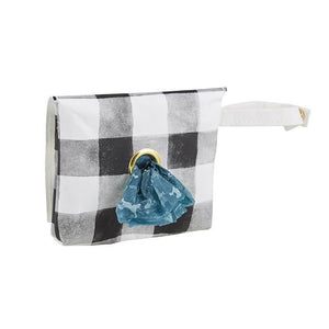 Pet Pouch - Waste Bag Holder in Buffalo Check-White Pier Gifts