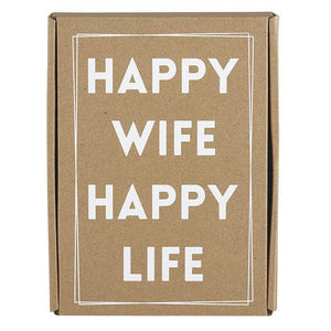 Tea Towel - Happy Wife, Happy Life-White Pier Gifts