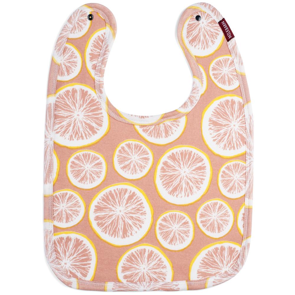 Traditional Bib - Grapefruit by Milkbarn-White Pier Gifts