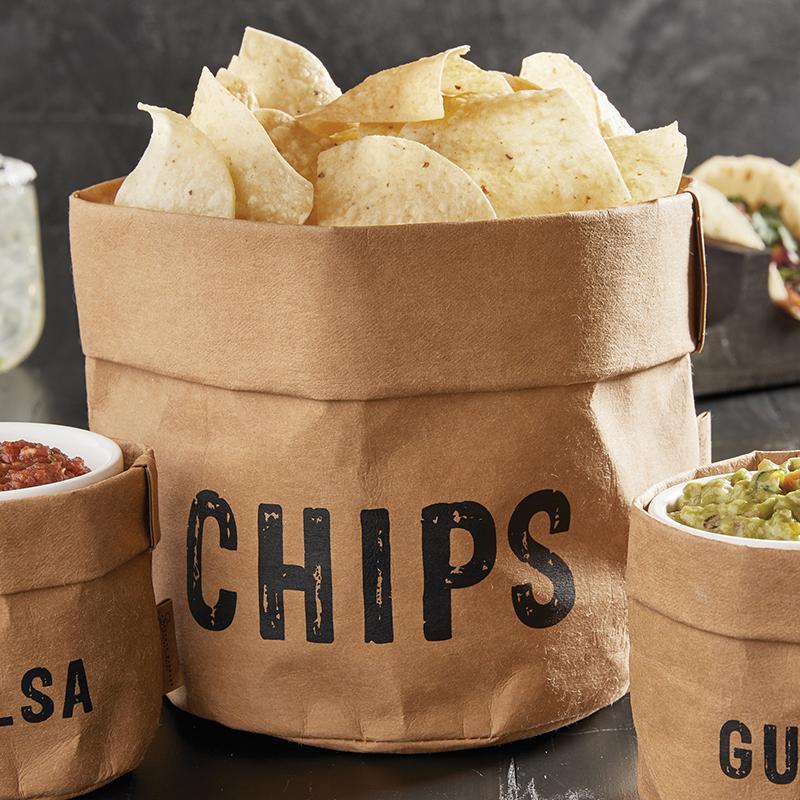 Washable Condiment Holders - Chips, Guac, Salsa-White Pier Gifts
